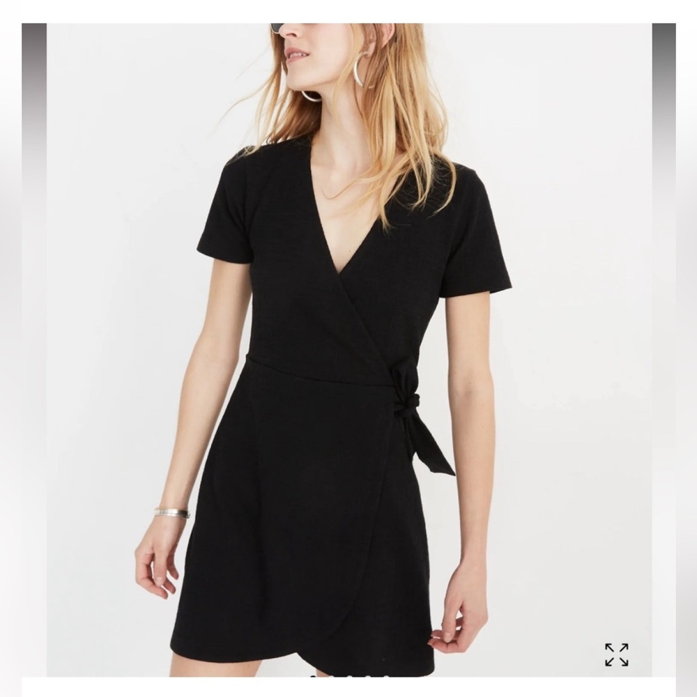 J. Crew Textured Knit Wrap Dress Short Sleeve Women's Size XS